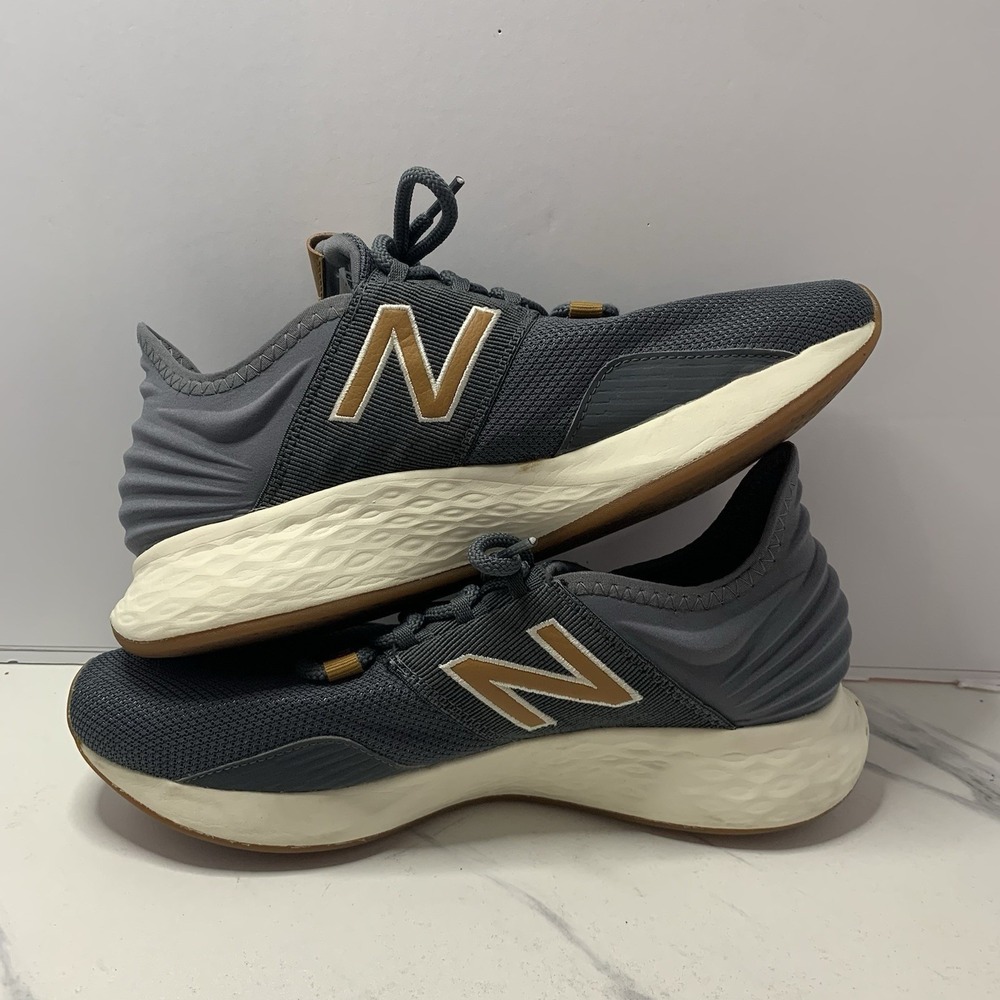 NEW BALANCE FRESH FOAM ROAV WROAVBG RUNNING WOMEN SHOES GREY/MUSTARD SZ 10